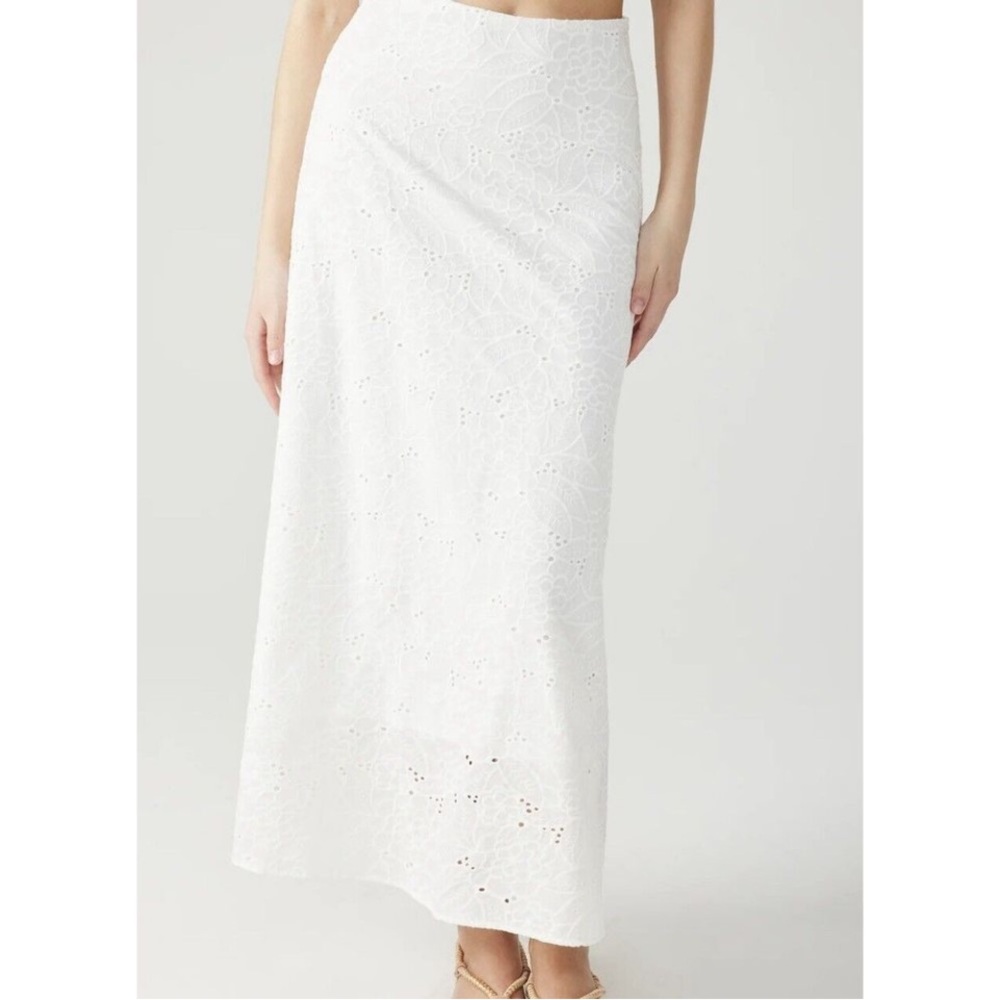 NWT Lovely Eyelet Maxi Skirt